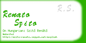 renato szito business card